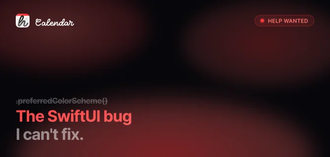 The SwiftUI .preferredColorScheme bug