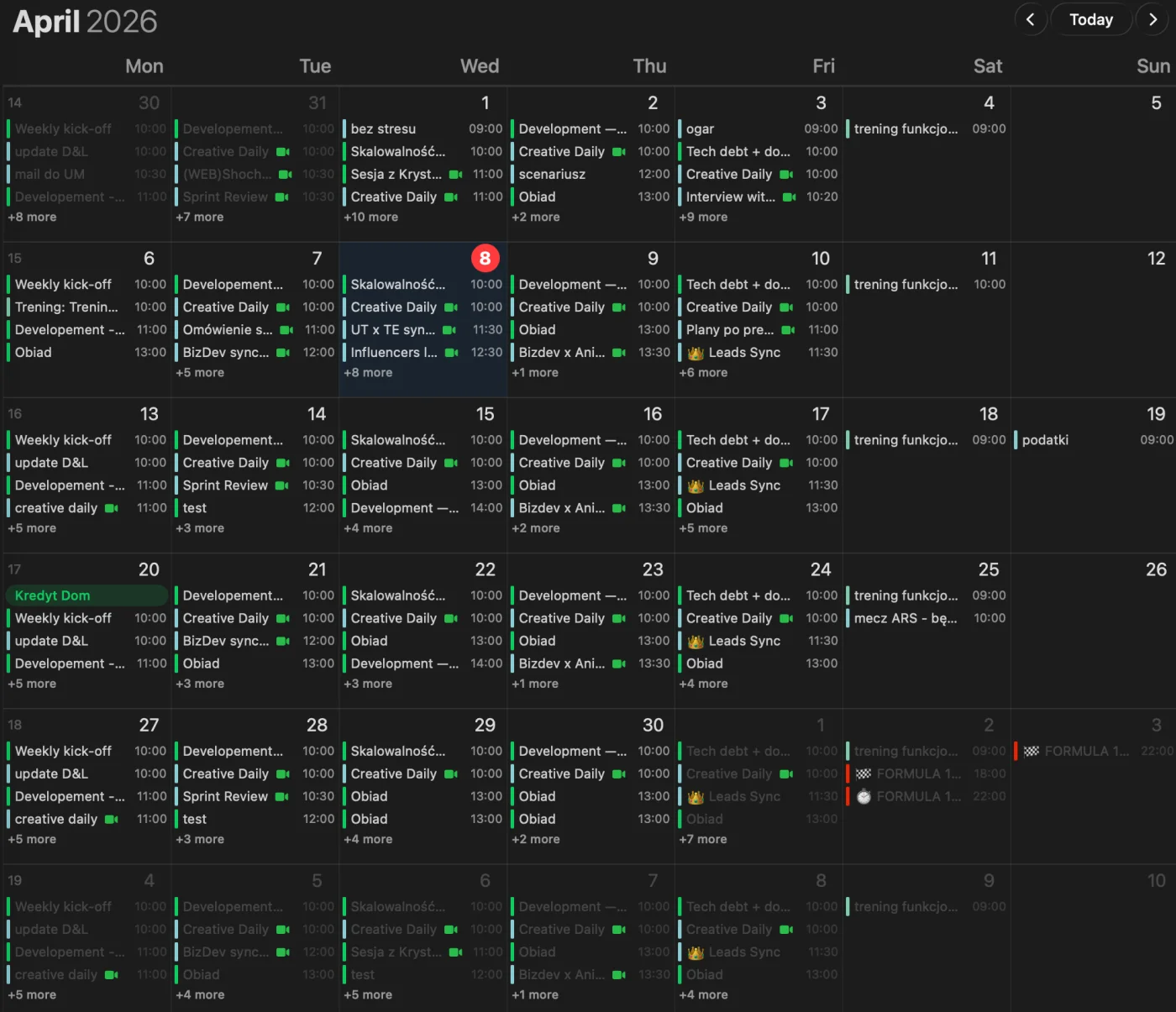 hora Calendar — Multi-account Google Calendar sync